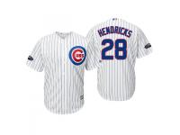 Men's Cubs 2018 Postseason Home White Kyle Hendricks Cool Base Jersey