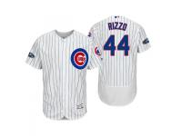 Men's Cubs 2018 Postseason White Anthony Rizzo Flex Base Home Jersey