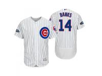 Men's Cubs 2018 Postseason White Ernie Banks Flex Base Home Jersey
