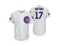 Men's Cubs 2018 Postseason White Kris Bryant Flex Base Home Jersey