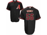 Men's Majestic Arizona Diamondbacks #56 Fernando Rodney Black-Brick Alternate Cool Base MLB Jersey