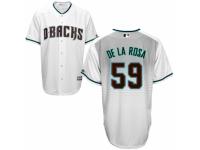 Men's Majestic Arizona Diamondbacks #59 Jorge De La Rosa White-Capri Cool Base MLB Jersey