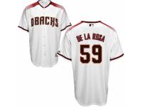 Men's Majestic Arizona Diamondbacks #59 Jorge De La Rosa White Home Cool Base MLB Jersey