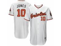 Men's Majestic Baltimore Orioles #10 Adam Jones White 1966 Turn Back The Clock MLB Jersey