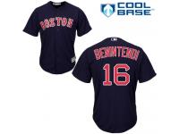 Men's Majestic Boston Red Sox #16 Andrew Benintendi  Navy Blue Alternate Road Cool Base MLB Jersey