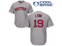 Men's Majestic Boston Red Sox #19 Fred Lynn  Grey Road Cool Base MLB Jersey
