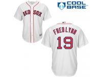 Men's Majestic Boston Red Sox #19 Fred Lynn  White Home Cool Base MLB Jersey