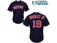 Men's Majestic Boston Red Sox #19 Jackie Bradley Jr  Navy Blue Alternate Road Cool Base MLB Jersey