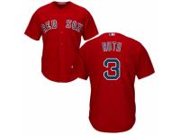 Men's Majestic Boston Red Sox #3 Babe Ruth Red Alternate Home Cool Base MLB Jersey