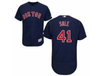 Men's Majestic Boston Red Sox #41 Chris Sale Navy Blue Flexbase Authentic Collection MLB Jersey