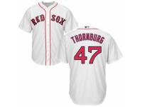 Men's Majestic Boston Red Sox #47 Tyler Thornburg White Home Cool Base MLB Jersey