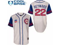 Men's Majestic Chicago Cubs #22 Jason Heyward Cream-Blue 1942 Turn Back The Clock MLB Jersey