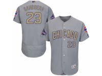 Men's Majestic Chicago Cubs #23 Ryne Sandberg Authentic Gray 2017 Gold Champion Flex Base MLB Jersey