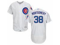 Men's Majestic Chicago Cubs #38 Mike Montgomery White Home Flexbase Authentic Collection MLB Jersey