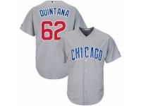 Men's Majestic Chicago Cubs #62 Jose Quintana  Grey Road Cool Base MLB Jersey