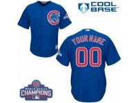 Men's Majestic Chicago Cubs Customized Royal Blue Alternate 2016 World Series Champions Cool Base MLB Jersey