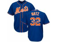 Men's Majestic New York Mets #32 Steven Matz Royal Blue Team Logo Fashion Cool Base MLB Jersey