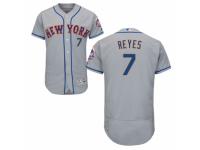 Men's Majestic New York Mets #7 Jose Reyes Grey Flexbase Authentic Collection MLB Jersey