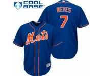 Men's Majestic New York Mets #7 Jose Reyes Royal Blue Alternate Home Cool Base MLB Jersey