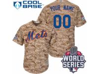 Men's Majestic New York Mets Customized Replica Camo Alternate Cool Base 2015 World Series MLB Jersey