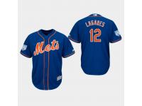Men's New York Mets 2019 Spring Training #12 Royal Juan Lagares Cool Base Jersey