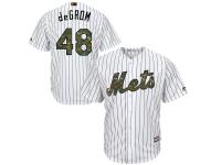 Men's New York Mets Jacob deGrom Majestic White 2016 Fashion Memorial Day Cool Base Jersey