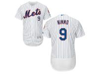 Men's New York Mets Majestic #9 Brandon Nimmo Home White-Royal Flex Base Authentic Collection Jersey