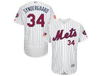 Men's New York Mets Noah Syndergaard Majestic White Fashion  Stars & Stripes 2016 Independence Day  Flex Base Player Jersey