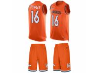 Men's Nike Denver Broncos #16 Bennie Fowler Orange Tank Top Suit NFL Jersey