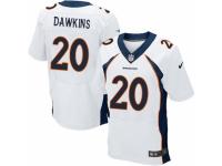 Men's Nike Denver Broncos #20 Brian Dawkins Elite White NFL Jersey