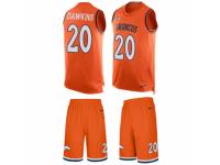 Men's Nike Denver Broncos #20 Brian Dawkins Orange Tank Top Suit NFL Jersey
