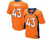 Men's Nike Denver Broncos 43 TJ Ward Elite Orange Team Color NFL Jersey