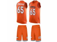 Men's Nike Denver Broncos #65 Gary Zimmerman Orange Tank Top Suit NFL Jersey