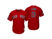 Men's Red Sox 2018 Postseason Alternate Scarlet Sandy Leon Cool Base Jersey