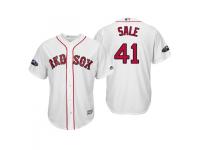 Men's Red Sox 2018 Postseason Home White Chris Sale Cool Base Jersey