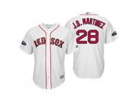 Men's Red Sox 2018 Postseason Home White J.D. Martinez Cool Base Jersey