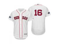 Men's Red Sox 2018 Postseason White Andrew Benintendi Flex Base Home Jersey