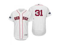 Men's Red Sox 2018 Postseason White Drew Pomeranz Flex Base Home Jersey