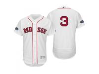 Men's Red Sox 2018 Postseason White Sandy Leon Flex Base Home Jersey