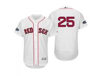 Men's Red Sox 2018 Postseason White Steve Pearce Flex Base Home Jersey