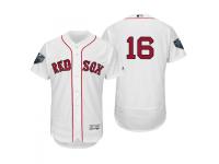 Men's Red Sox 2018 World Series Majestic White Andrew Benintendi Flex Base Jersey