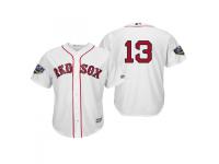 Men's Red Sox 2018 World Series Majestic White Hanley Ramirez Cool Base Player Number Jersey