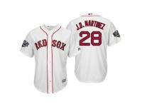 Men's Red Sox 2018 World Series Majestic White J.D. Martinez Cool Base Jersey