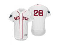 Men's Red Sox 2018 World Series Majestic White J.D. Martinez Flex Base Jersey