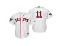 Men's Red Sox 2018 World Series Majestic White Rafael Devers Cool Base Player Number Jersey