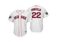 Men's Red Sox 2018 World Series Majestic White Rick Porcello Cool Base Jersey