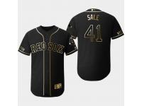 Men's Red Sox 2019 Black Golden Edition Chris Sale Flex Base Stitched Jersey