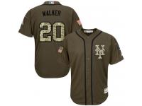 Mets #20 Neil Walker Green Salute to Service Stitched Baseball Jersey