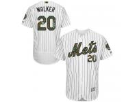 Mets #20 Neil Walker White (Blue Strip) Flexbase Authentic Collection 2016 Memorial Day Stitched Baseball Jersey