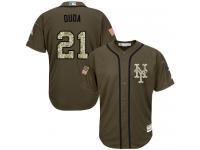 Mets #21 Lucas Duda Green Salute to Service Stitched Baseball Jersey